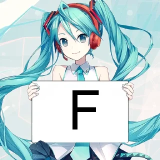 😄 emoji Alfabeto con miku Telegram sticker 6 of 24