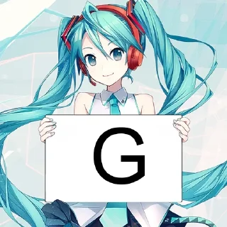 😄 emoji Alfabeto con miku Telegram sticker 7 of 24