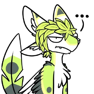 😐 emoji Finn The Avali Telegram sticker 5 of 46