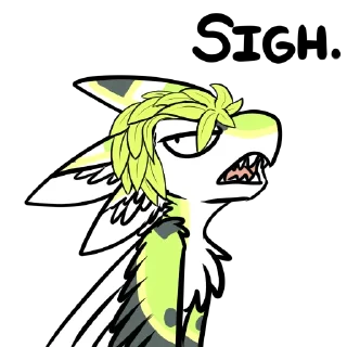 😒 emoji Finn The Avali Telegram sticker 24 of 46