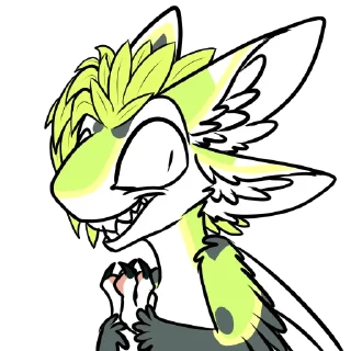 😈 emoji Finn The Avali Telegram sticker 21 of 46