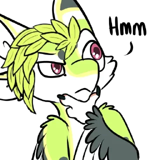 🤔 emoji Finn The Avali Telegram sticker 14 of 46