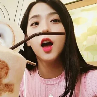 😲 emoji ;^JISOO^; * ^; @blackpink_stickerr4 ^; Telegram sticker 14 of 30