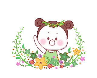 👋 emoji coco flowers🥰 @MochaStickers Telegram sticker 9 of 24