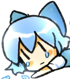 😓 emoji cirno Telegram sticker 11 of 24