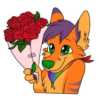 🌹 emoji Fluffy Foxy Telegram sticker 21 of 120
