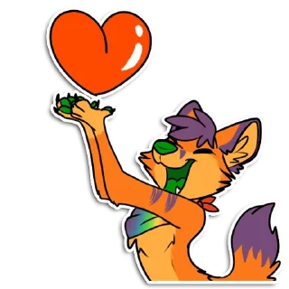 ❤️ emoji Fluffy Foxy Telegram sticker 23 of 120