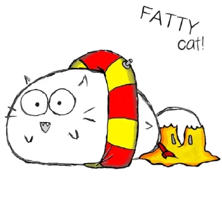 ☀️ emoji Fatty Cat! Stickers Telegram sticker 11 of 12