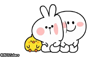 💞 emoji @MHStickers Spoiled Rabbit Plump Little Chick Telegram sticker 22 of 25