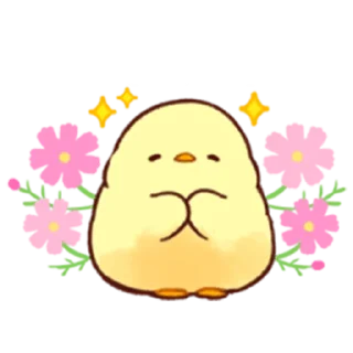 🌺 emoji Soft and Cute Chick (Autumn) Telegram sticker 9 of 40
