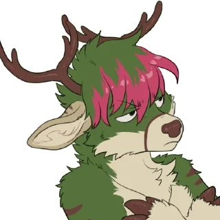😒 emoji Ewan Deer Telegram sticker 12 of 100