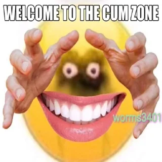 Sticker from Welcome to the cum zone