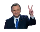 ✌ emoji Andrzej Duda Telegram sticker 8 of 15
