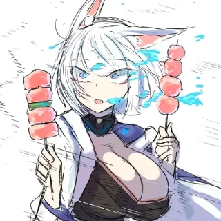 🤍 emoji ⌜ Kaga 🤍 ⌟  ᨒ @KurumiFan ⛩️ Telegram sticker 19 of 91