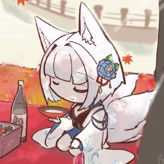 🤍 emoji ⌜ Kaga 🤍 ⌟  ᨒ @KurumiFan ⛩️ Telegram sticker 13 of 91