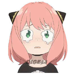 😢 emoji @STIKERFORALL 🏴󠁧󠁢󠁥󠁮󠁧󠁿ANYA FORGER Telegram sticker 10 of 35
