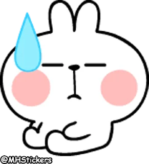 😓 emoji @MHStickers Spoiled Rabbit Emoji 2 Telegram sticker 23 of 41