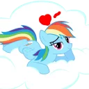 😏 emoji Rainbow dash Telegram sticker 18 of 27