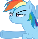 👈 emoji Rainbow dash Telegram sticker 21 of 27