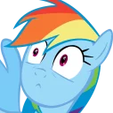 😳 emoji Rainbow dash Telegram sticker 7 of 27