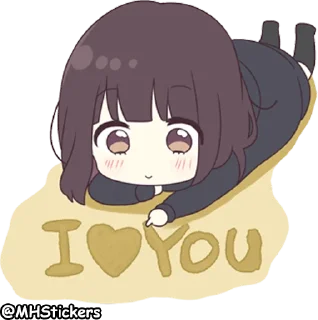 ❤️ emoji @MHStickers Kurumi Chan 4 Telegram sticker 19 of 41