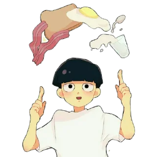 👆 emoji Mob psycho 100[@galeries25] Telegram sticker 10 of 18