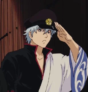 🫡 emoji Gintoki Telegram sticker 16 of 49