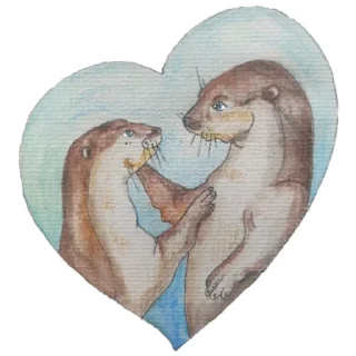 ❤️ emoji Otters of Belarus Telegram sticker 18 of 26