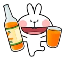 🍻 emoji Spoiled Rabbit \Spring\ [@Stikeram] [SeRaMo.iR] Telegram sticker 9 of 41