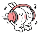 🎶 emoji Spoiled Rabbit 4 [@Stikeram] [SeRaMo.iR] Telegram sticker 14 of 41