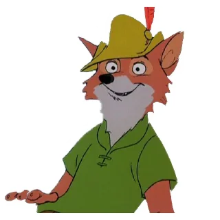 🦊 emoji Robin Hood Disney Telegram sticker 10 of 49