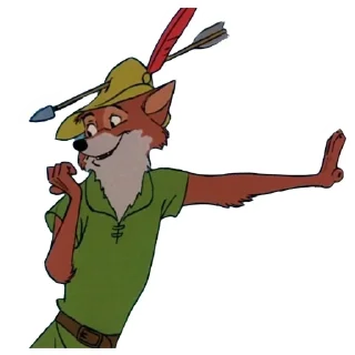 😏 emoji Robin Hood Disney Telegram sticker 1 of 49