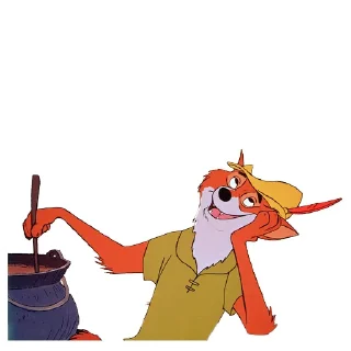 🦊 emoji Robin Hood Disney Telegram sticker 3 of 49