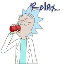 😌 emoji Rick And Morty Telegram sticker 7 of 63
