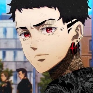 😑 emoji Anime 🖤🤍 Telegram sticker 23 of 78