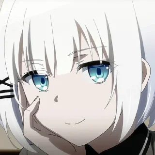 😏 emoji Anime 🖤🤍 Telegram sticker 21 of 78