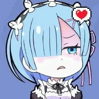 ☁️ emoji REM❤️RE ZERO • @sticbot Telegram sticker 17 of 63