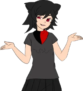 🤷‍♀️ emoji /leftypol/ catgirls | @StickersOfAstora Telegram sticker 7 of 70