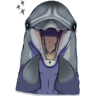 😁 emoji CALL Dolphin Telegram sticker 3 of 46