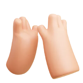 Sticker from cute hands