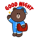 Sticker from brownie and conie