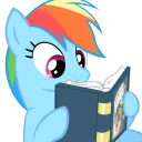 📖 emoji Rainbow dash Telegram sticker 14 of 27