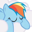 😴 emoji Rainbow dash Telegram sticker 5 of 27