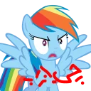 😡 emoji Rainbow dash Telegram sticker 8 of 27