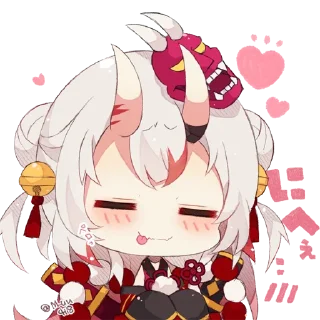 👅 emoji Nakiri Ayame per Wizard Telegram sticker 9 of 26