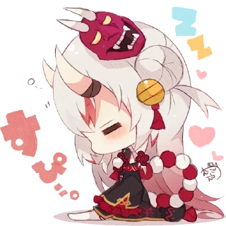😴 emoji Nakiri Ayame per Wizard Telegram sticker 15 of 26