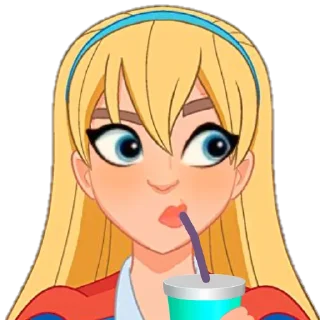🥤 emoji @Beautifulstickers👸dcsuperherogirls👸 Telegram sticker 14 of 120