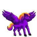 Sticker from purple Pegasus