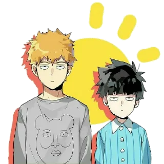 😐 emoji Mob psycho 100[@galeries25] Telegram sticker 16 of 18