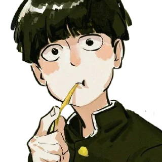 🤨 emoji Mob psycho 100[@galeries25] Telegram sticker 14 of 18